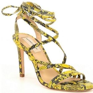 Antonio Melani Snake print strappy sandals